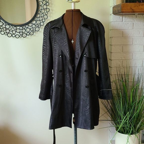 Bianca Nygard Petite Black Zebra Coat 12 - Picture 2 of 9